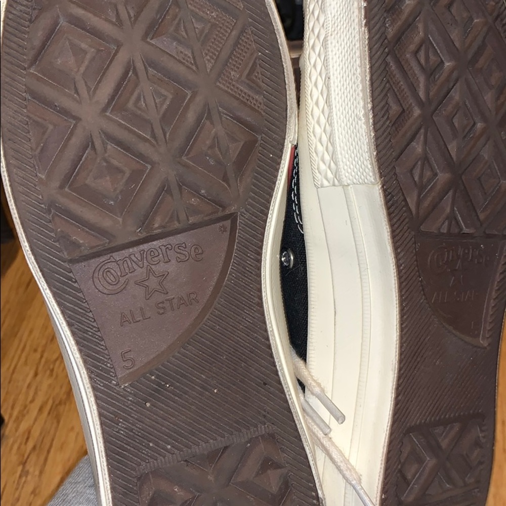 Black Canvas Sneaker with Red Heart Detail - Women's Shoes - Picture 6 of 11